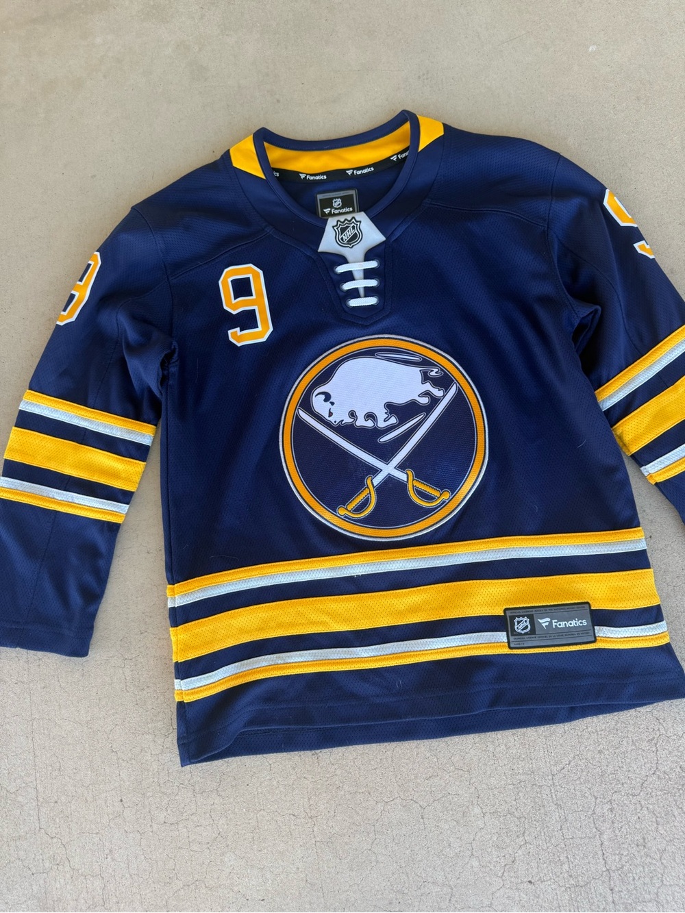 Kids Buffalo Sabres Jack Eichel #9 Fanatics NHL Hockey Jersey Size S/M